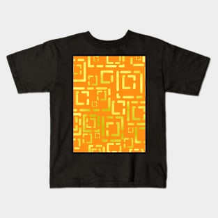 Deco Gold Blocks on Orange 5748 Kids T-Shirt